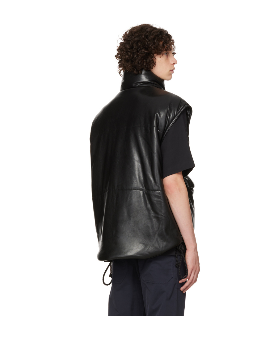 NANUSHKA JOVAN FAUX-LEATHER PUFFER GILET 