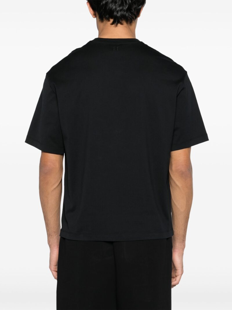 Neil Barrett Piercing-patch Cotton T-shirt In Black