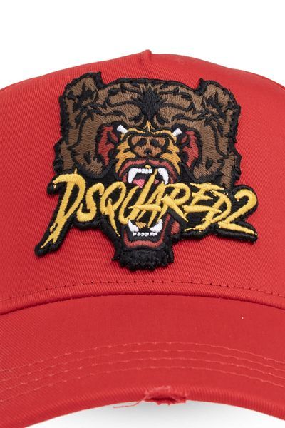 Dsquared2 Logo Patch Baseball Cap In Red