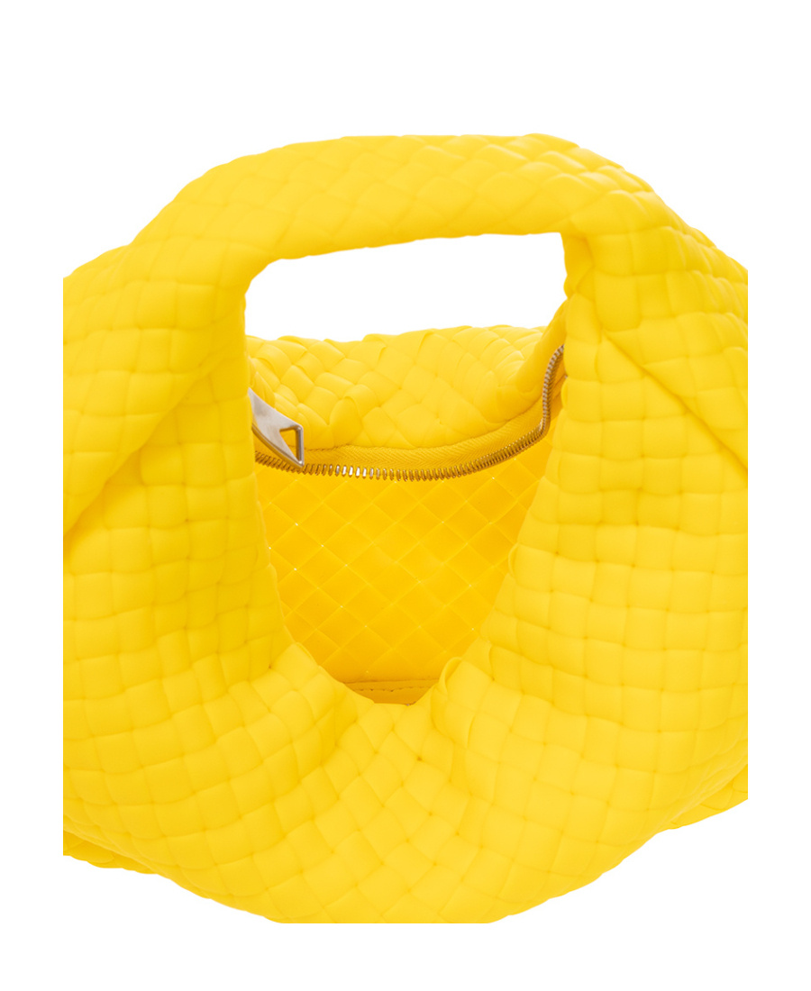 Bottega Veneta Jodie Intrecciato Rubber Tote Bag In Yellow