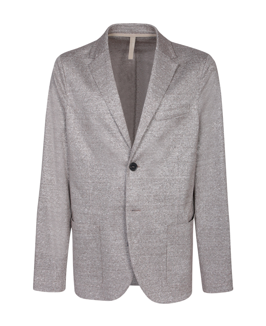 Harris Wharf London Single-breasted Linen Jacket In Gray