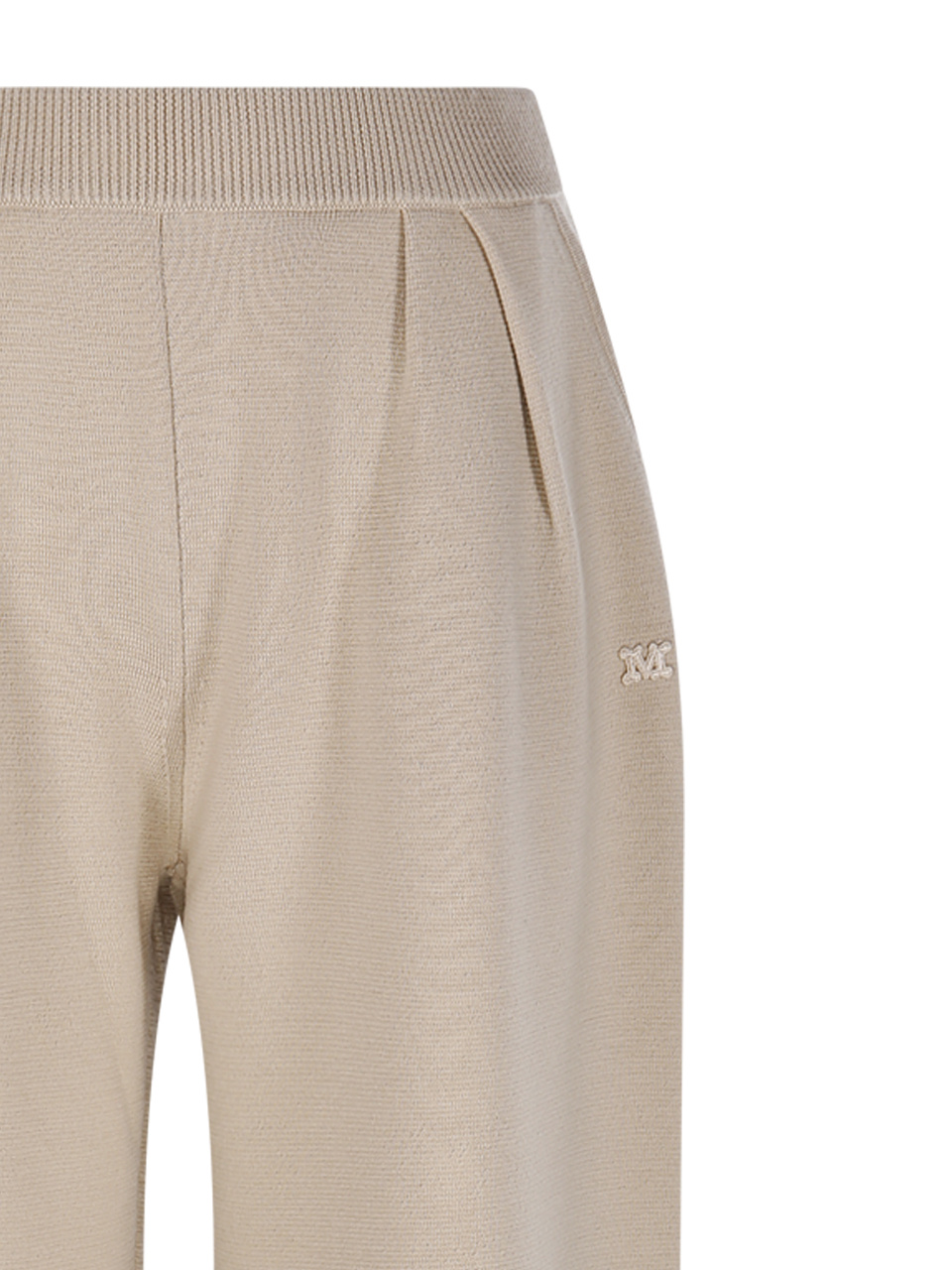 Max Mara Elastic Waist Casual Pants In Nude