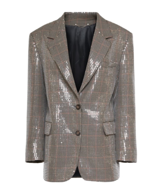 Golden Goose Sequined Wool Suit Coat