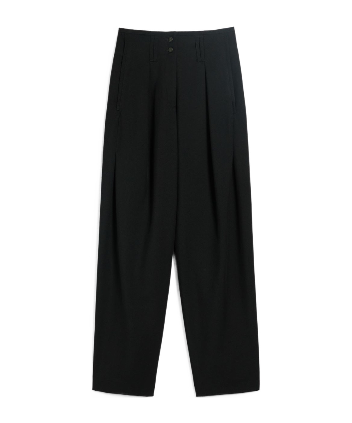 Weekend Max Mara Wool-blended Wide-leg Pants In Black