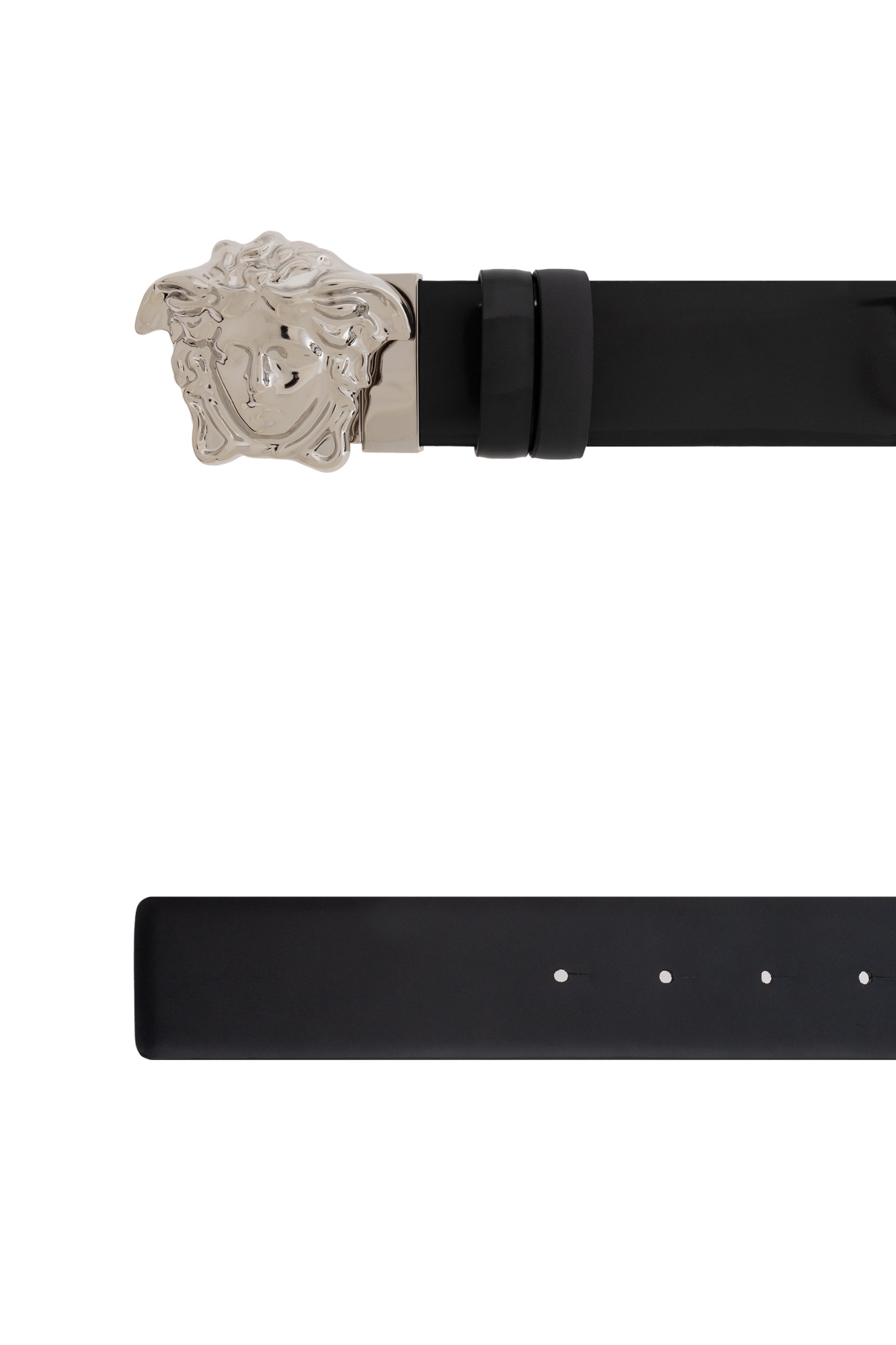 Versace Perforated Belt In Black