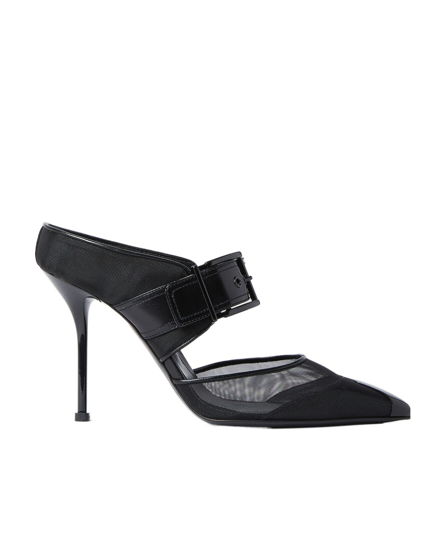 Alexander Mcqueen Metal-toecap 110mm Heel Pumps In Black