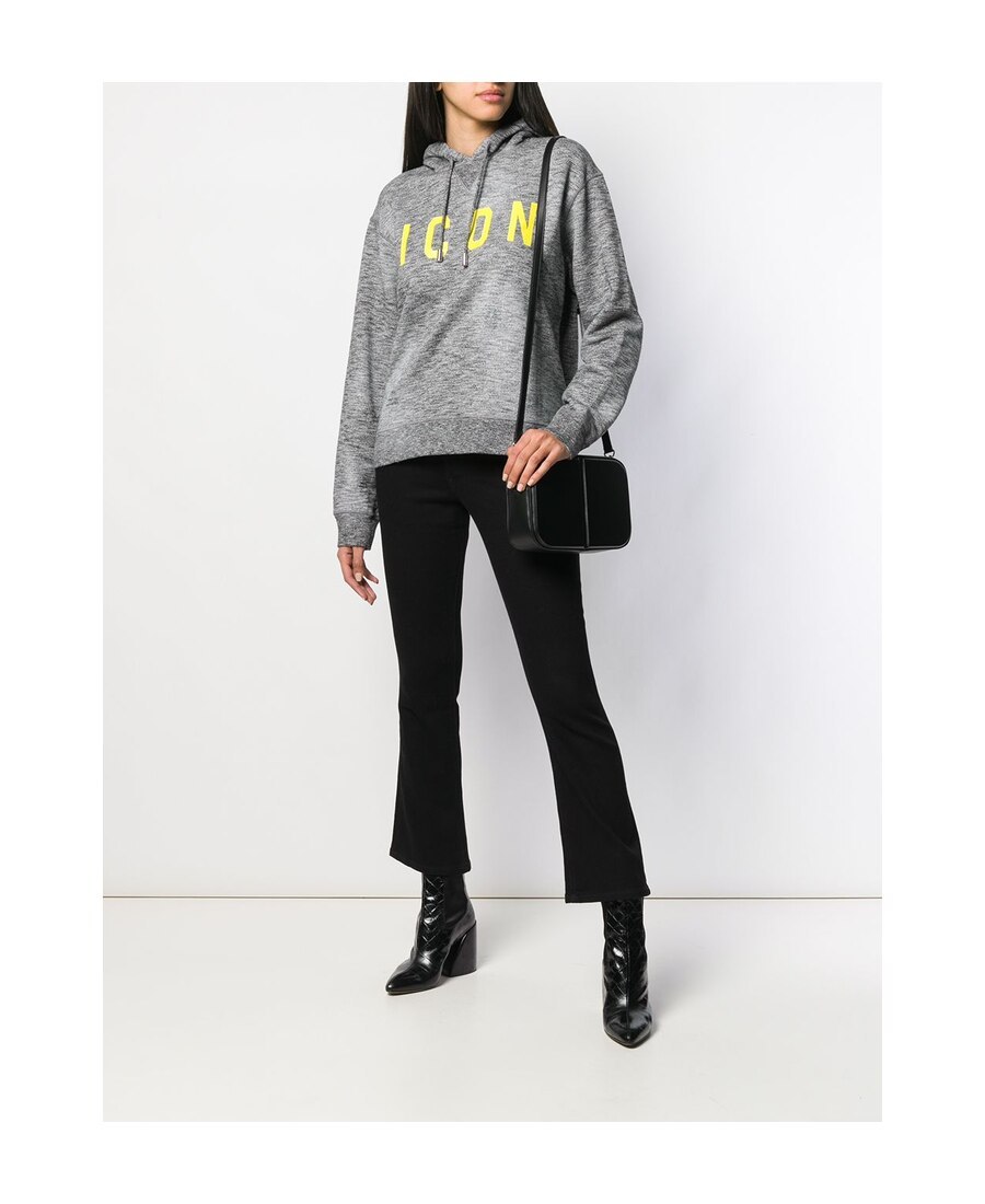 Shop Dsquared2 Icon Hoodie In Gray