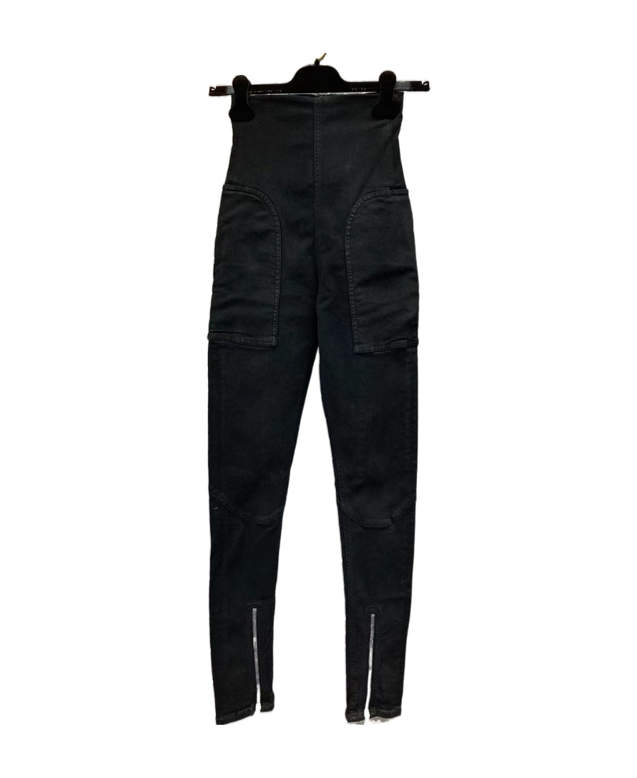 Rick Owens Drkshdw Zipper Trousers Leg Denim Trousers In Black