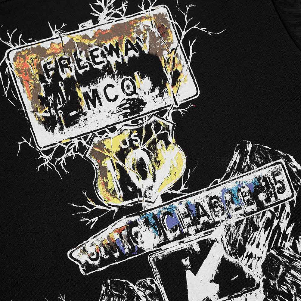 Mcq By Alexander Mcqueen Logo Printed Sweater In Black