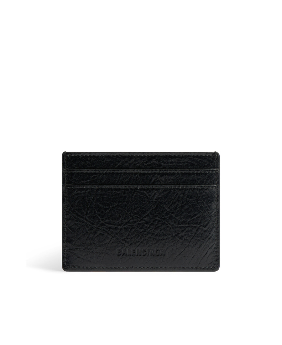 Balenciaga Le Cagole Leather Cardholder In Black