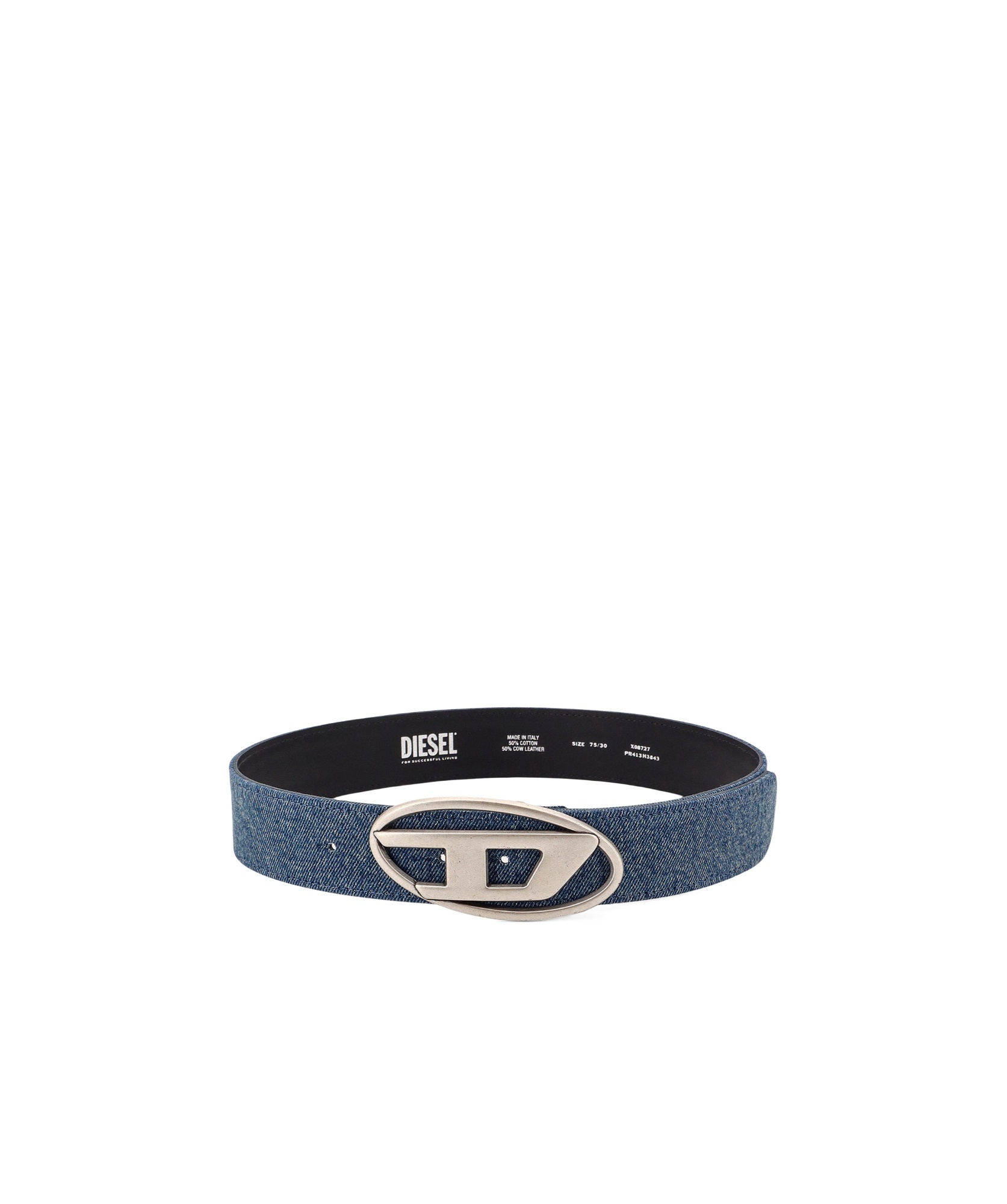 DIESEL DIESEL 1DR LOGO PLAQUE BUCKLE BELT