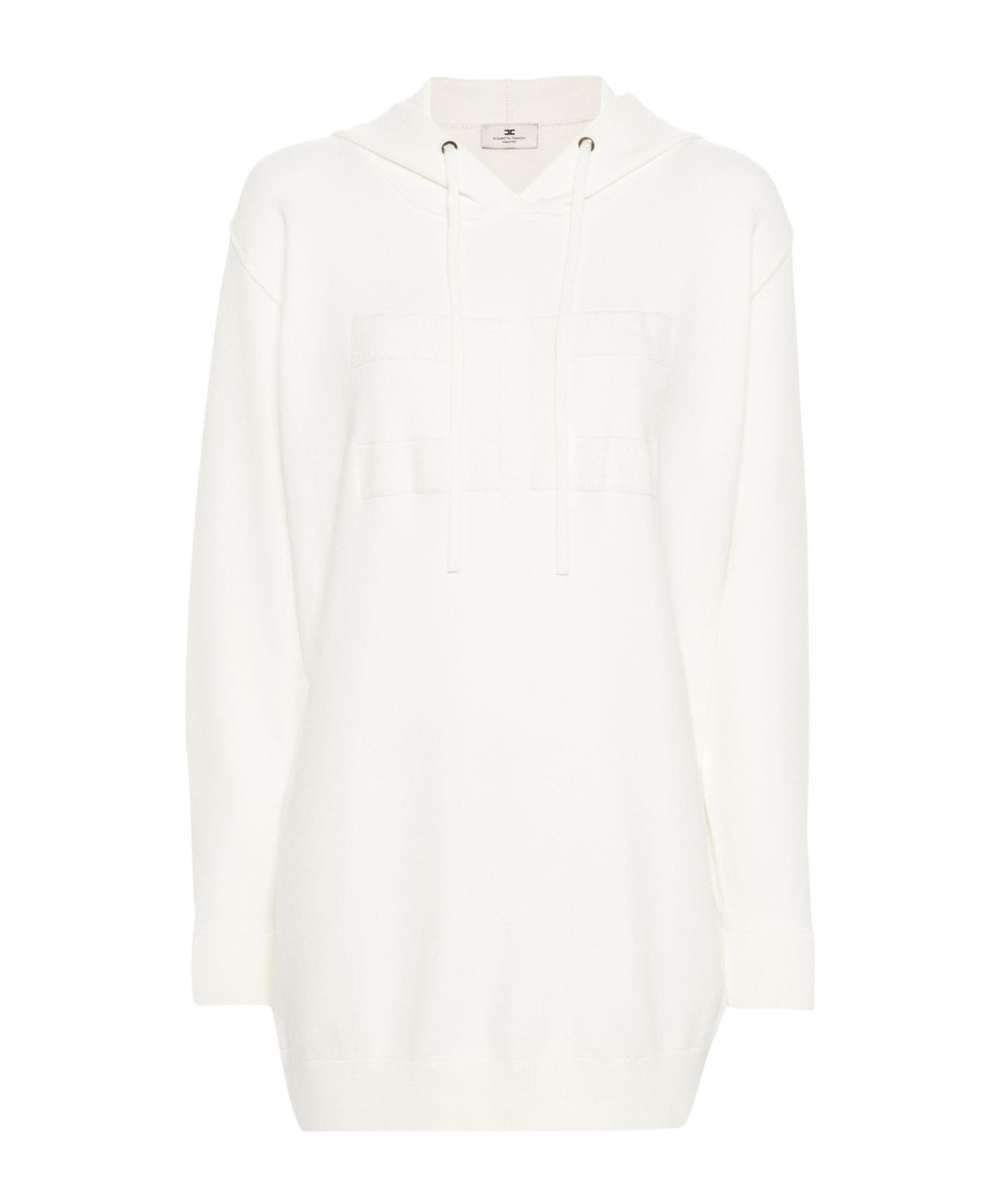 Elisabetta Franchi Sweatshirtkleid Mit Kapuze In White