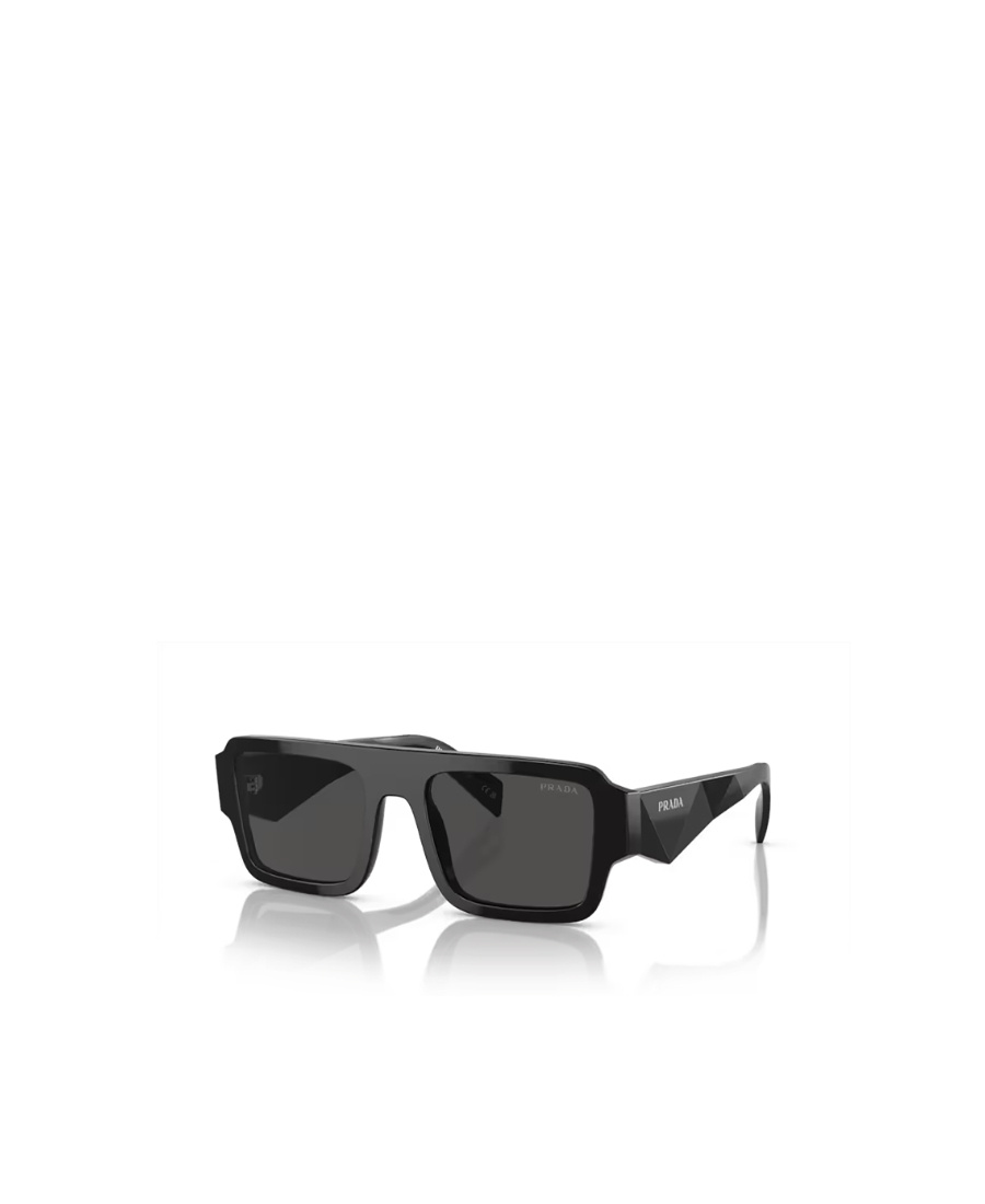 Shop Prada Eyewear Rectangular Frame Sunglasses In Black