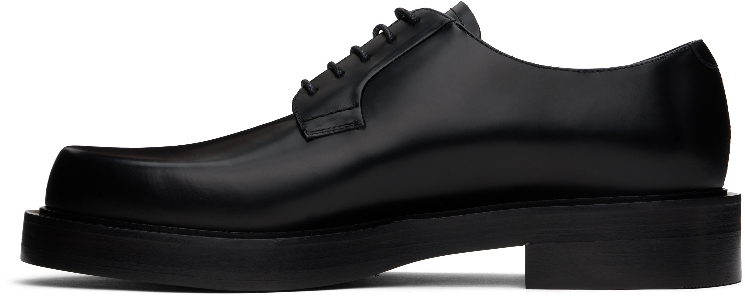 Lanvin Banjo Leather Richelieu For Men In Black
