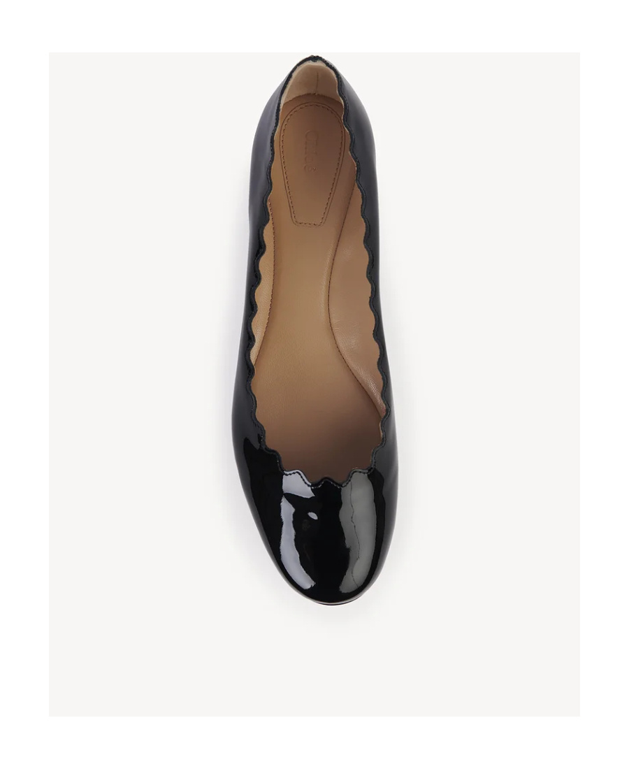 CHLOÉ PATENT FINISH BALLERINA FLATS