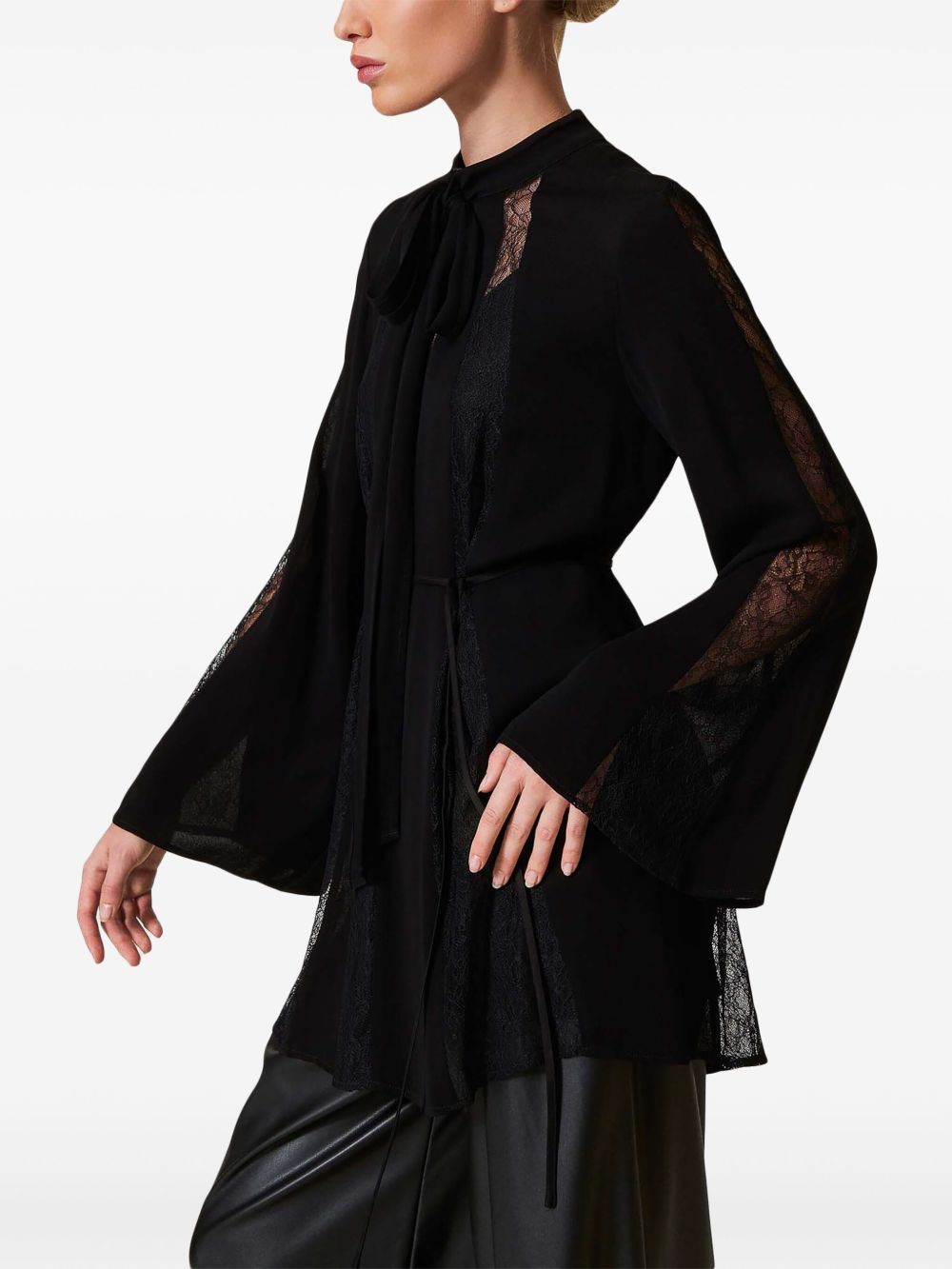 Shop Twinset Lace Crepe Tunic