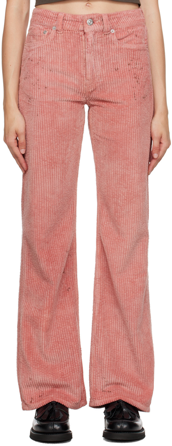 Shop Our Legacy Corduroy Flared Trousers In Pink