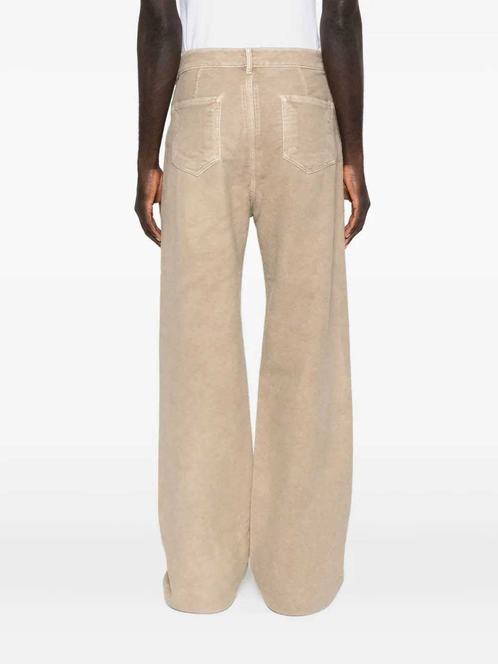 Rick Owens Drkshdw Wide-leg 5-pocket Denim Trousers In Brown