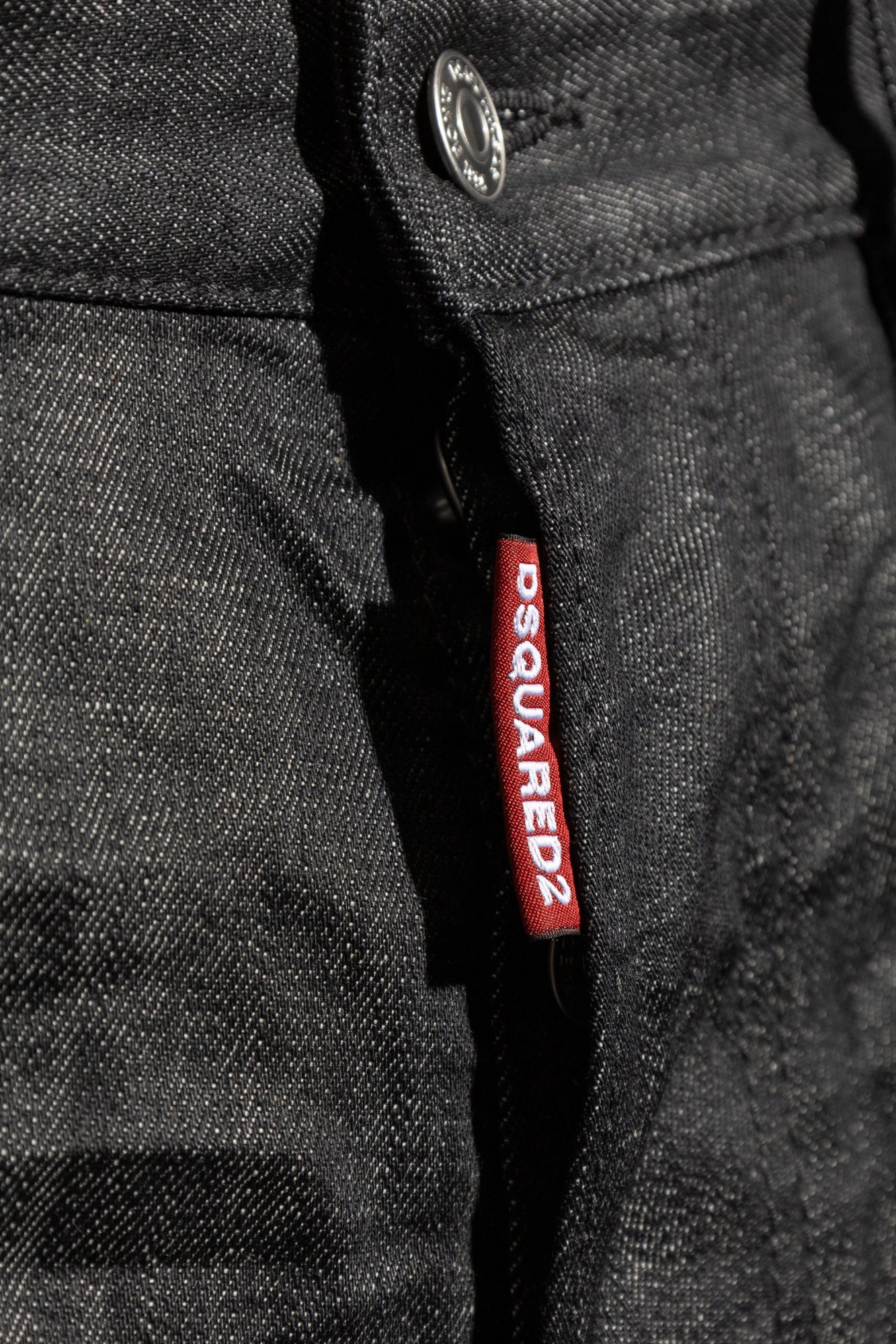 Dsquared2 Logo-patch Cotton Jeans In Black