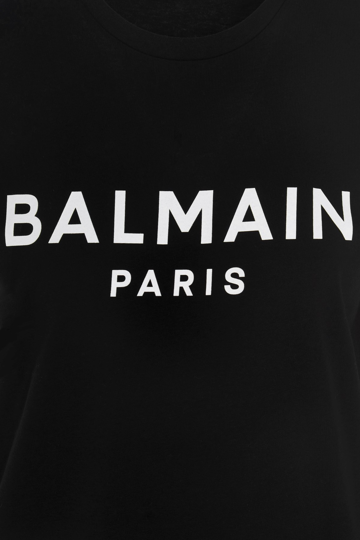 Shop Balmain Eco-responsible Cotton T-shirt With Logo Print In Black