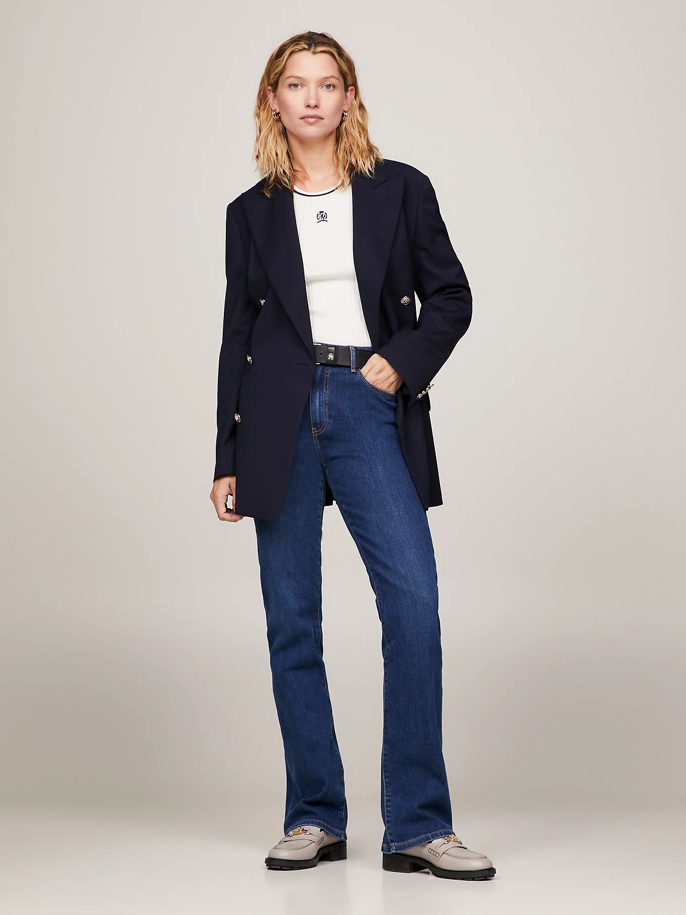 Tommy Hilfiger High-rise Bootcut Jeans In Blue