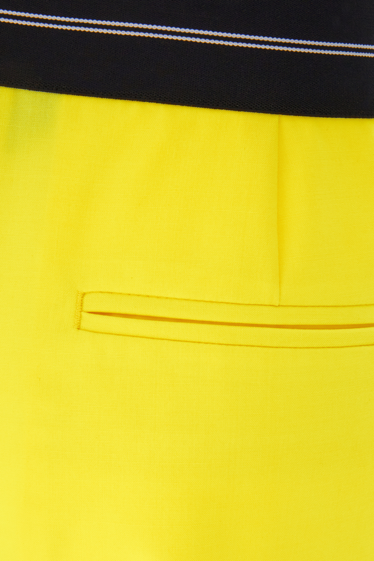 Msgm Pant Wool Central Pleats In Yellow