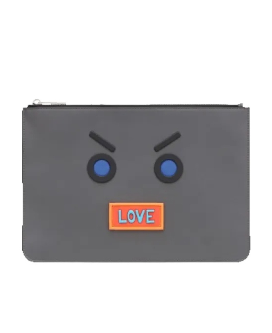 Fendi Love Handbag In Gray