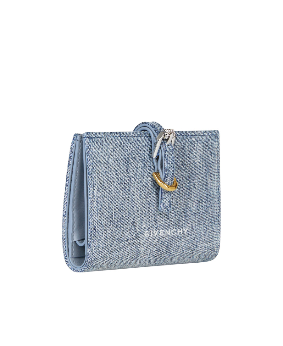 Givenchy Voyou Double-folded Wallet In Blue