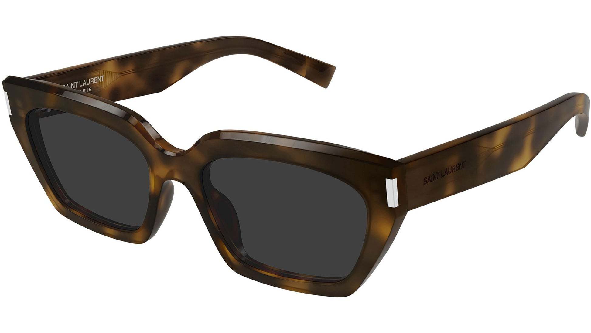 Saint Laurent Rectangular Sunglasses In Brown