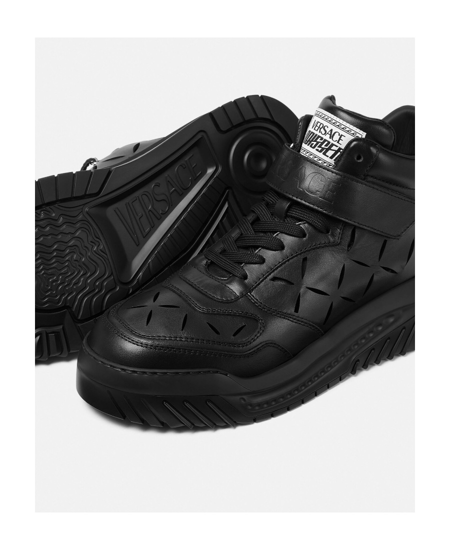 Versace 'odissea' Sneakers With Cut-outs In Black