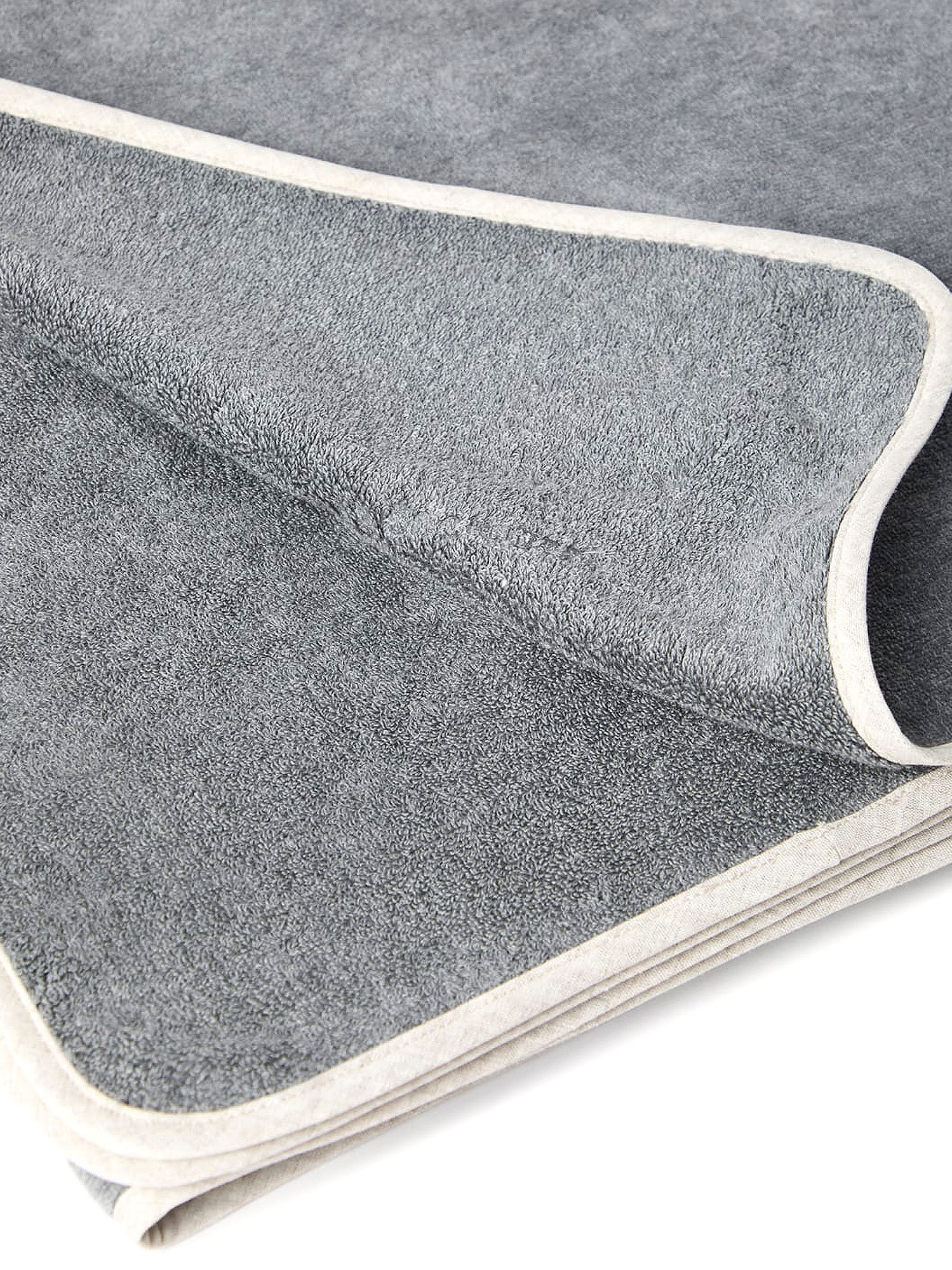 Brunello Cucinelli Beach Cotton Towel In Gray