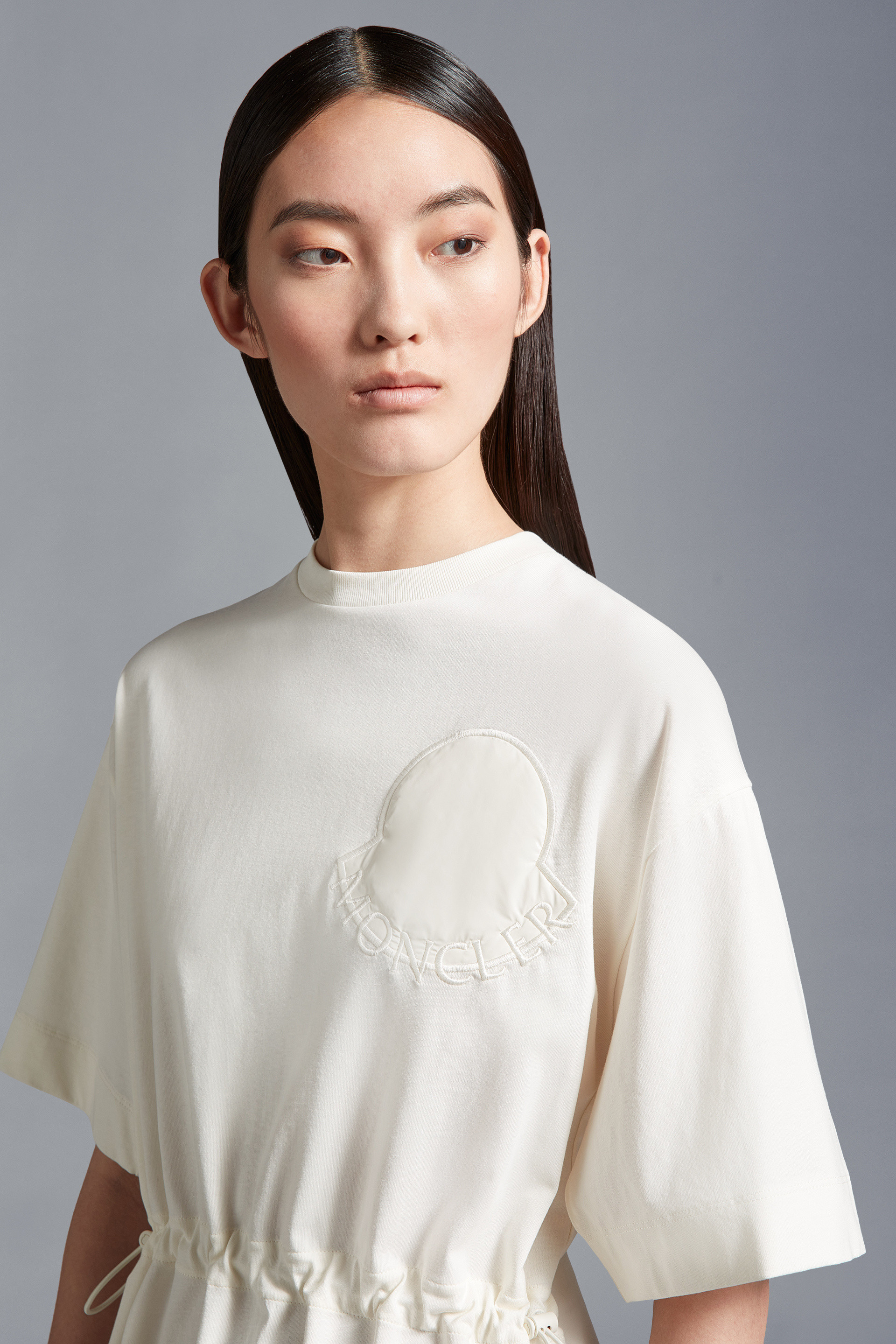 Moncler Logo Dress In White