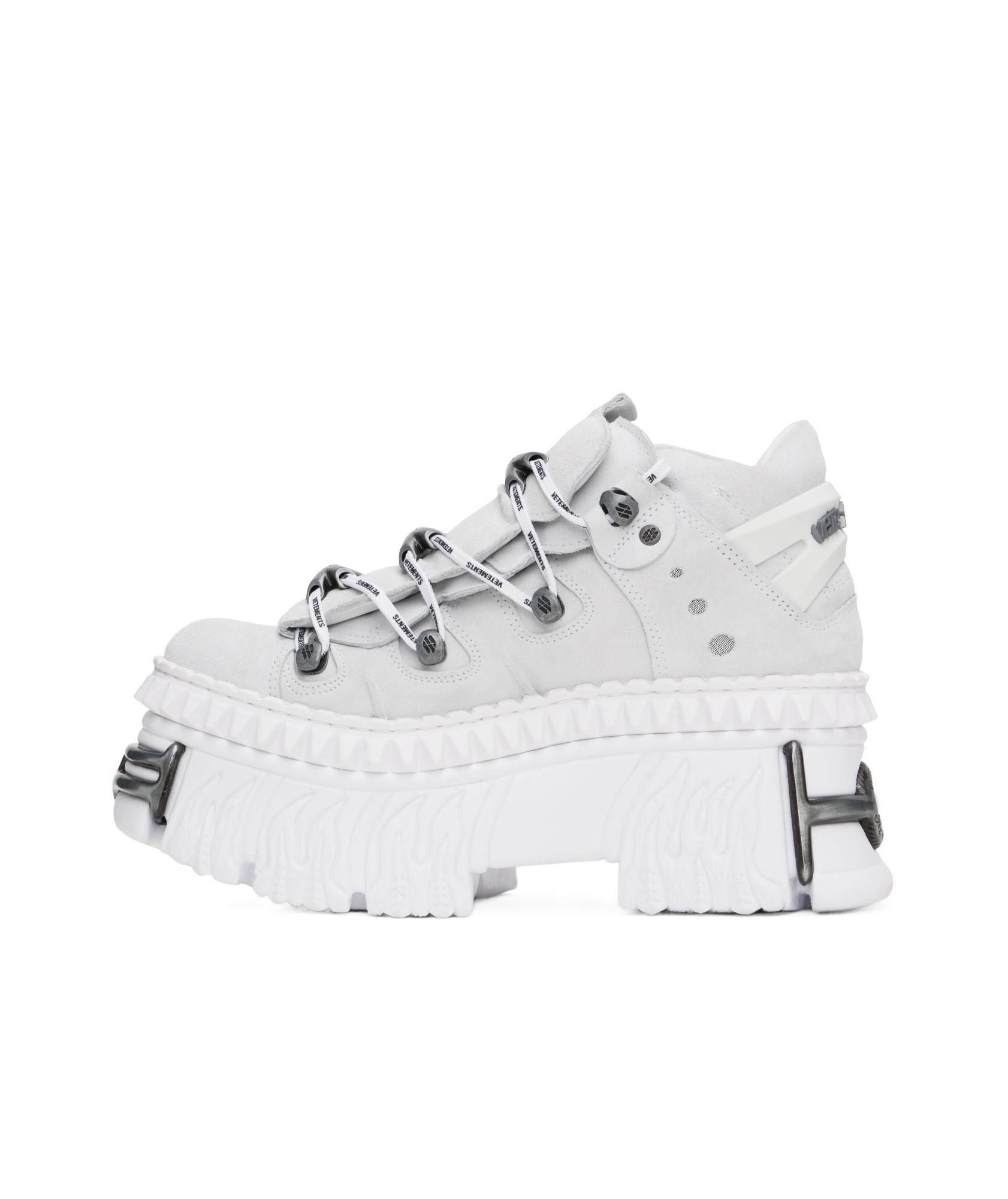 Vetements White New Rock Edition Platform Sneakers In White