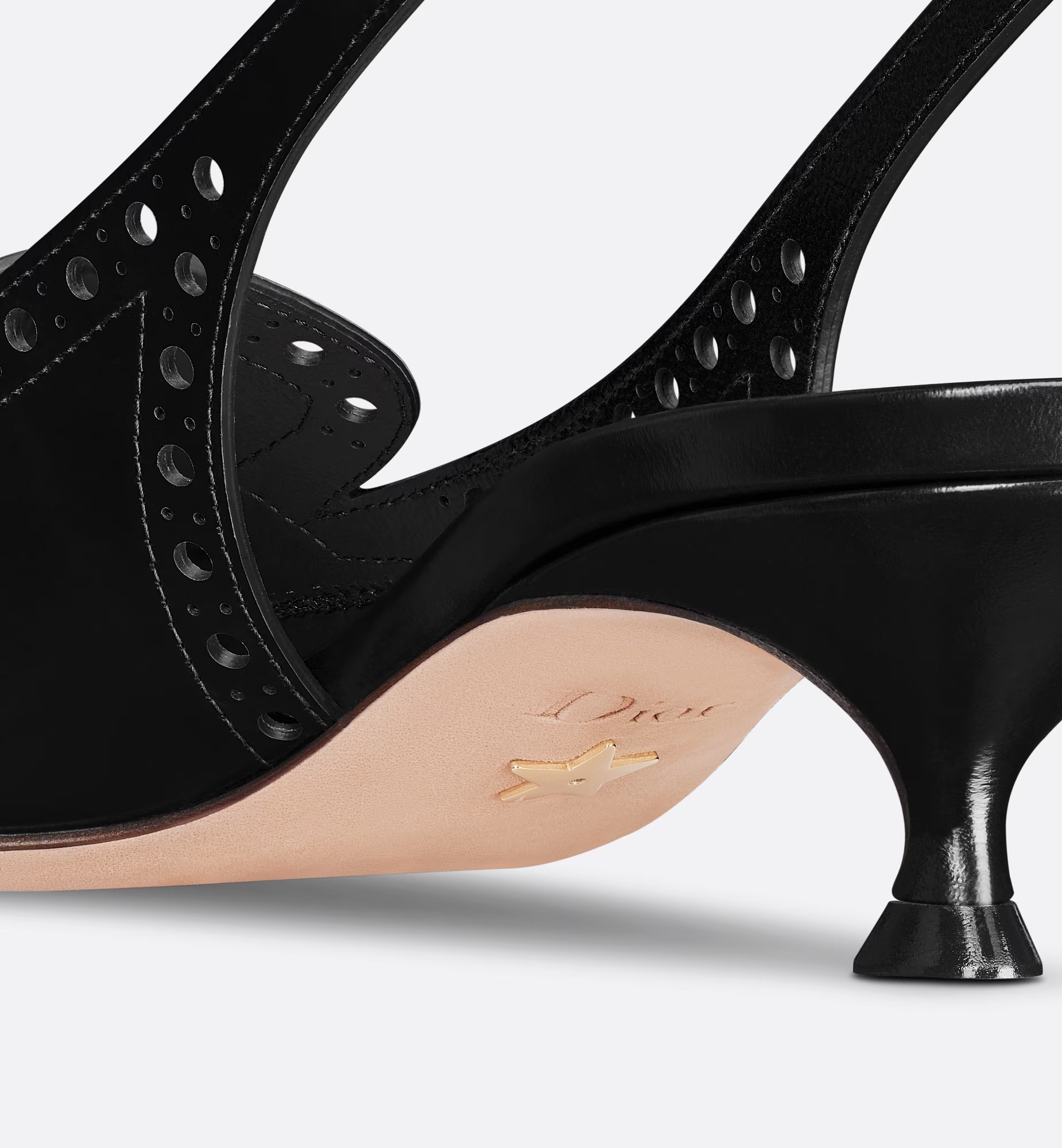Dior Pointed High-heeled Sandals In Black