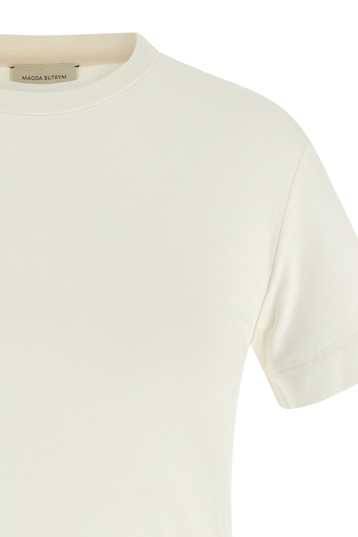 Magda Butrym Crochet-trimmed Cotton-jersey T-shirt In White