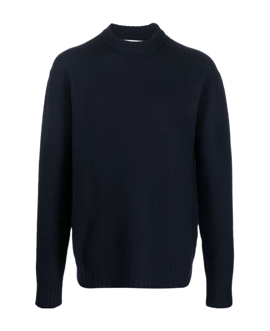 Jil Sander Crew-neck Pullover Jumper In Blue