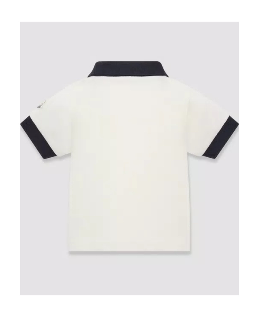 Moncler Monogram Polo Shirt In White