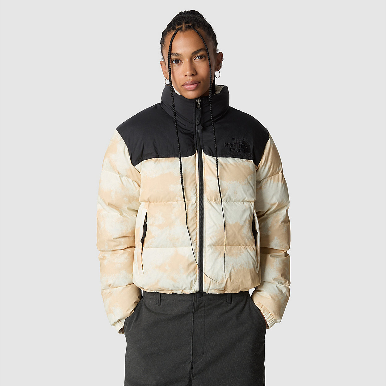 Shop The North Face 92 Crinkle Nuptse Down Jacket In Nude