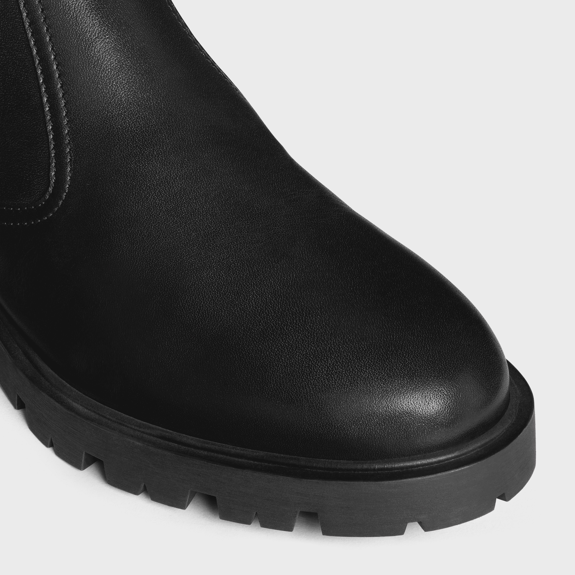 Celine Calfskin Chelsea Boots In Black