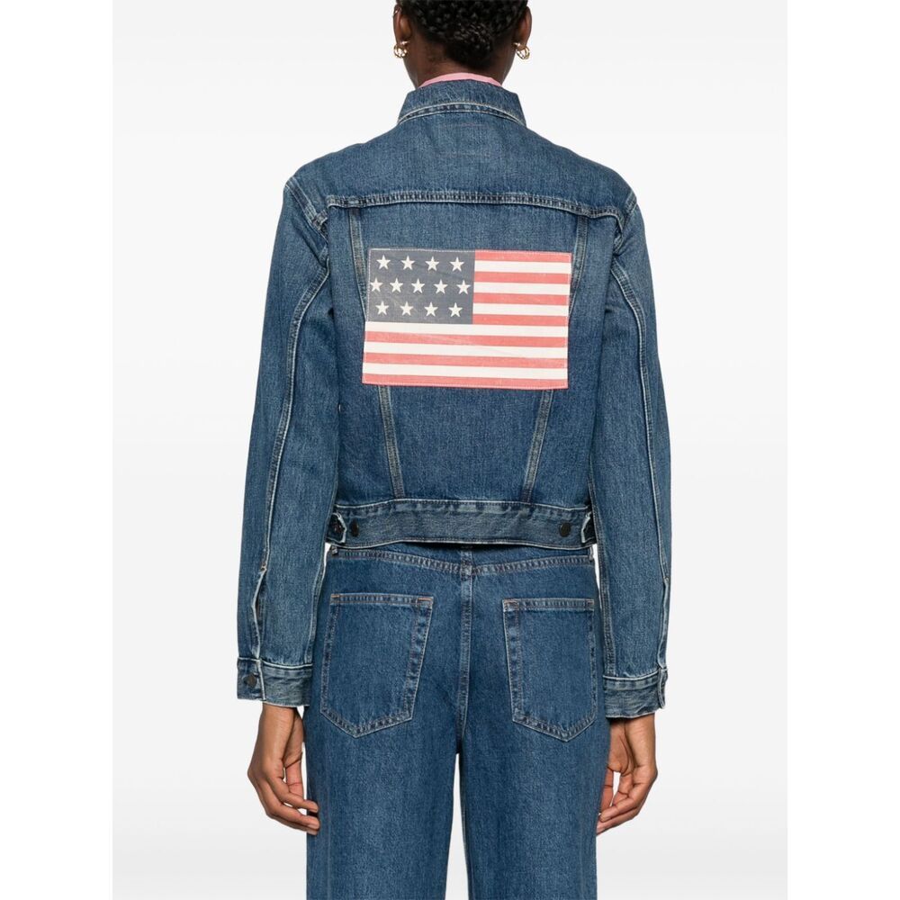 POLO RALPH LAUREN FLAG-PATCH DENIM JACKET 