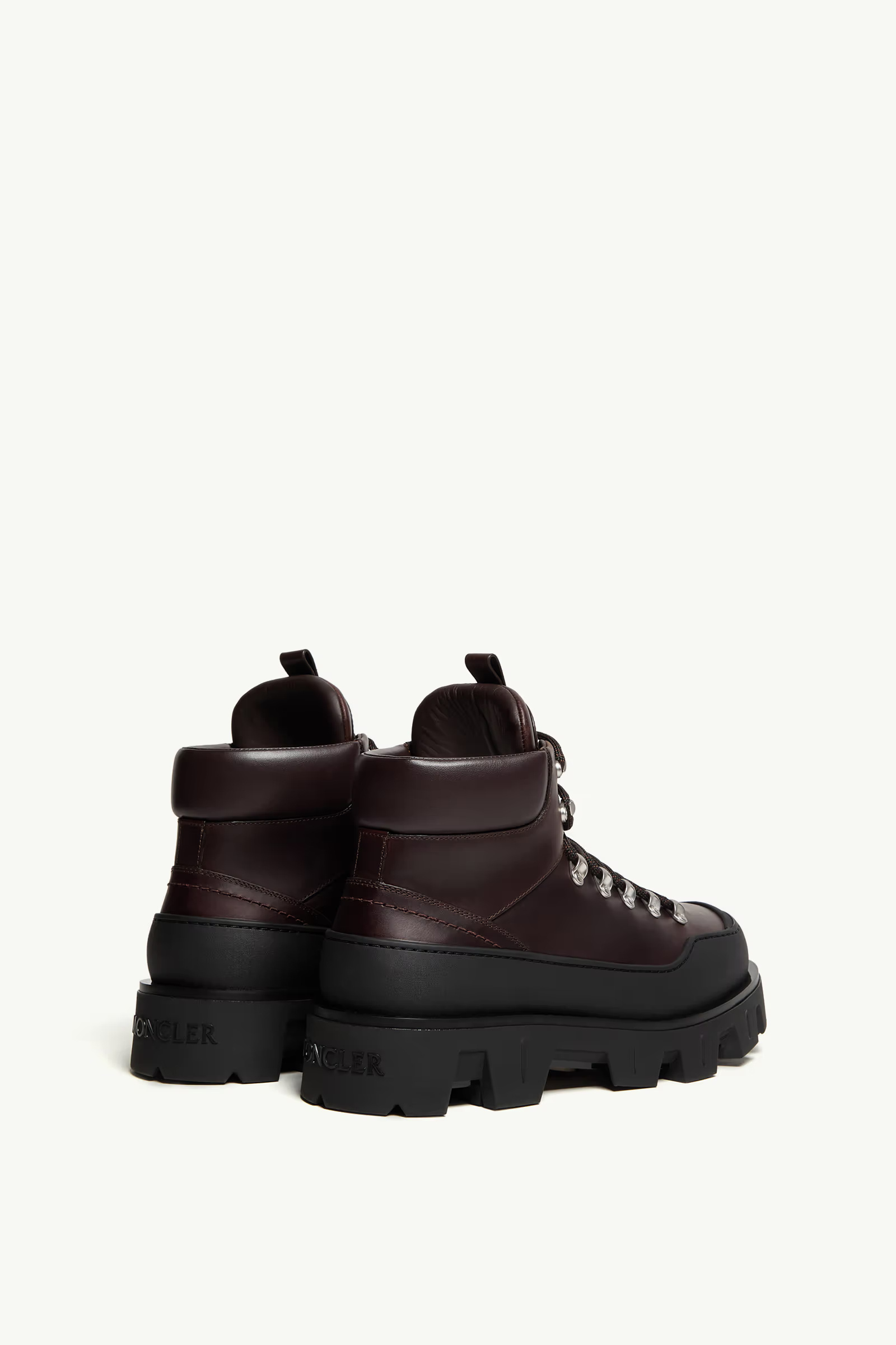 Moncler Grenoble Peak Trek Leather Hiking Boots In Animal Print