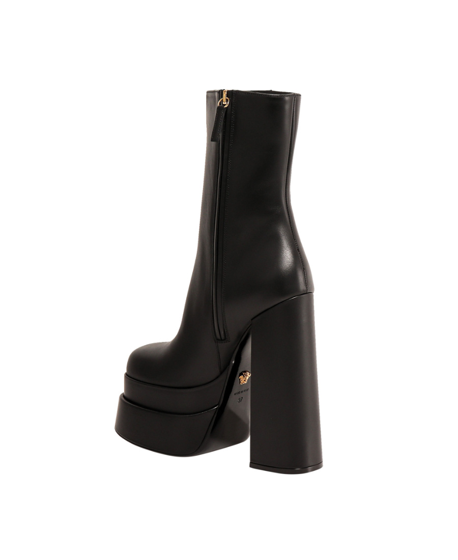 Versace 155mm Platform Boots In Black