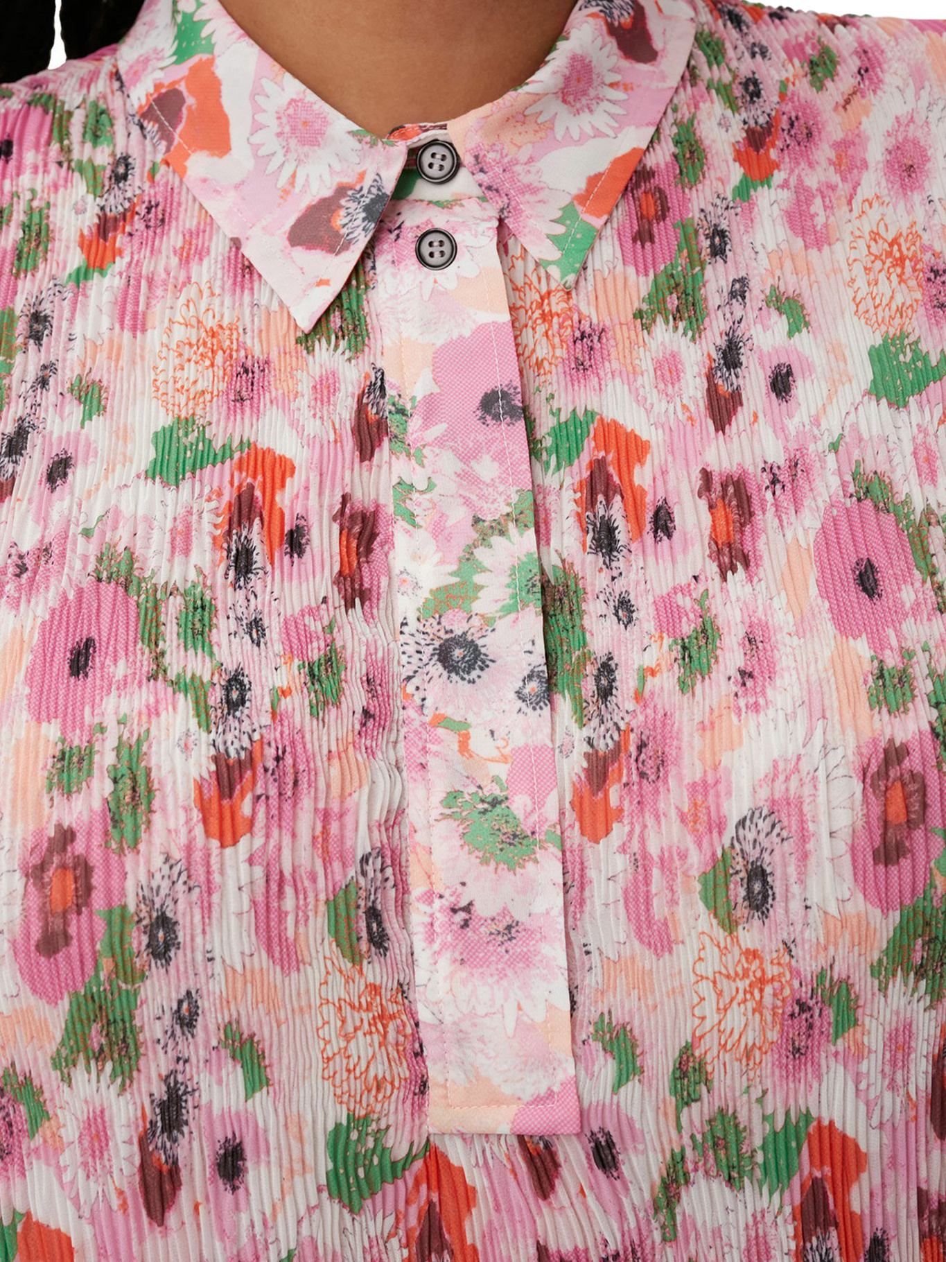 Ganni Floral-print Shirt In Pink