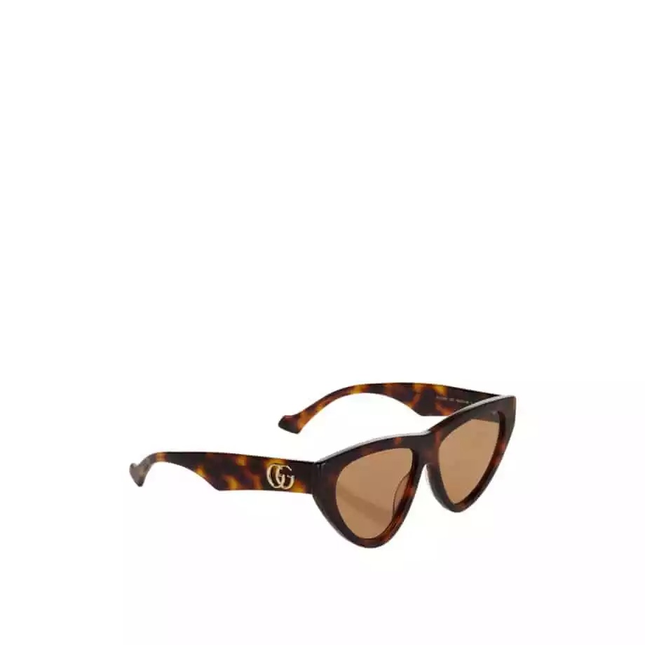 Shop Gucci Tortoiseshell Cat-eye Sunglasses In Brown