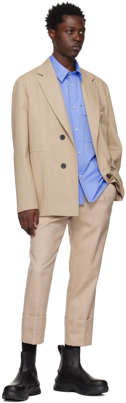 Wooyoungmi Twill Suit Jacket In Nude