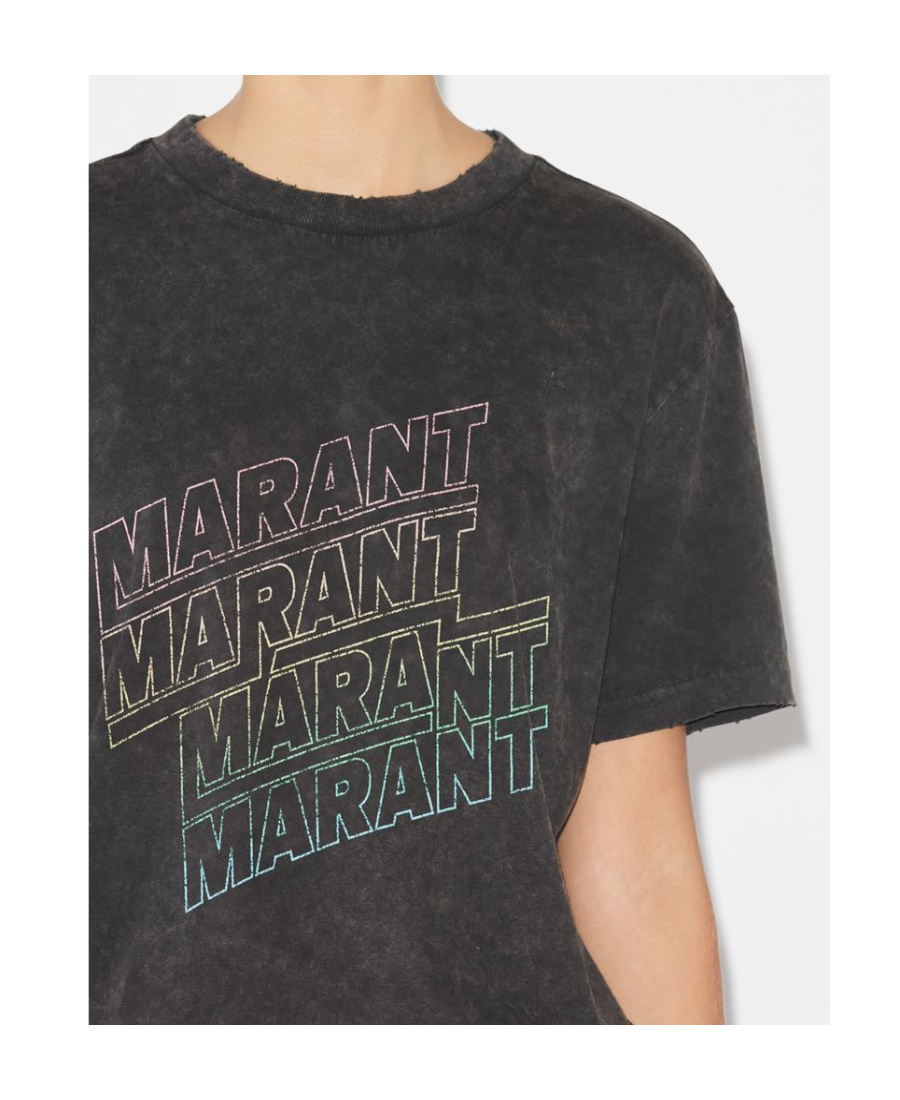 Shop Isabel Marant Étoile Zoeline Tee-shirt In Black
