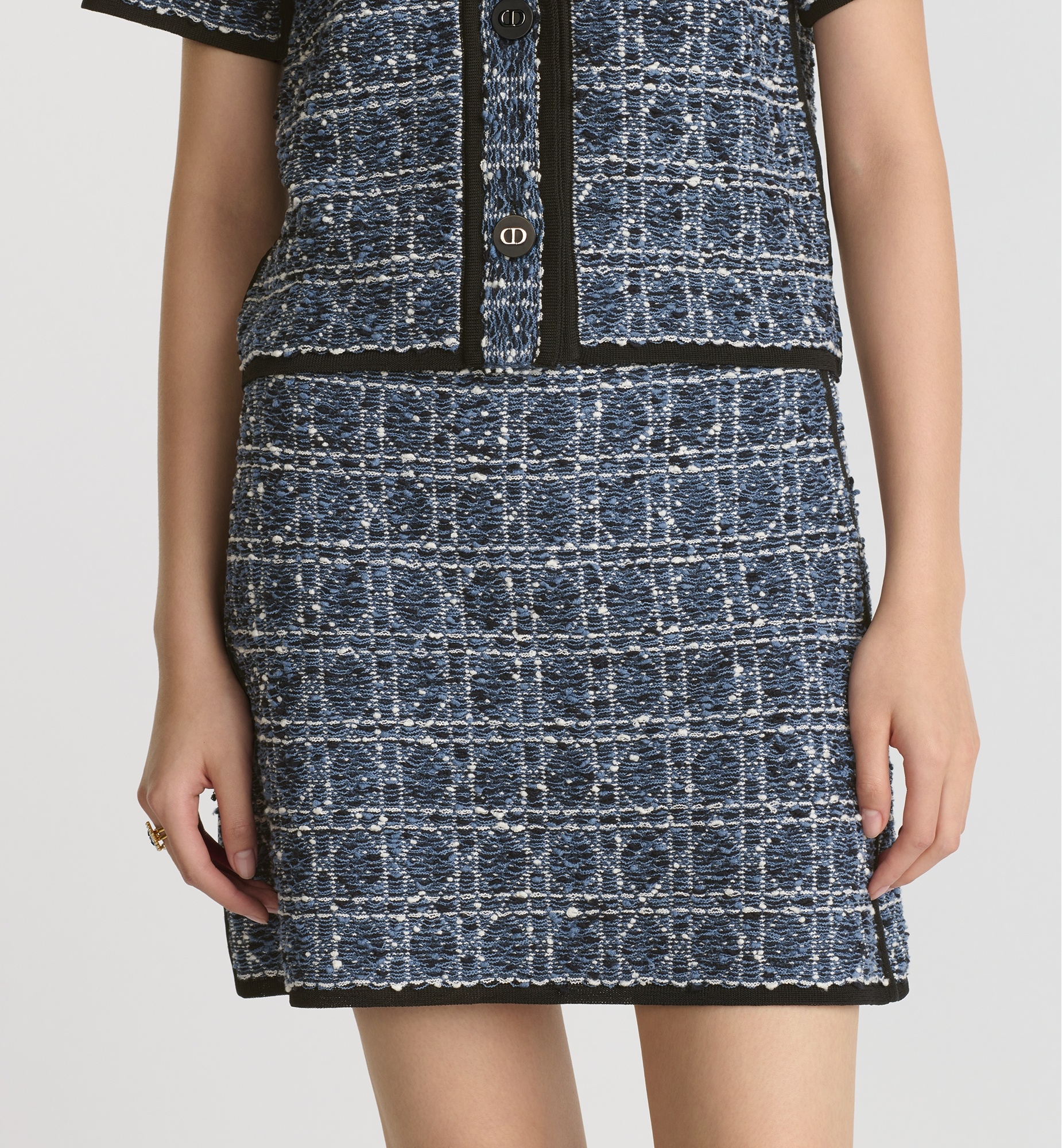 Dior High-waisted Mini Skirt In Gray