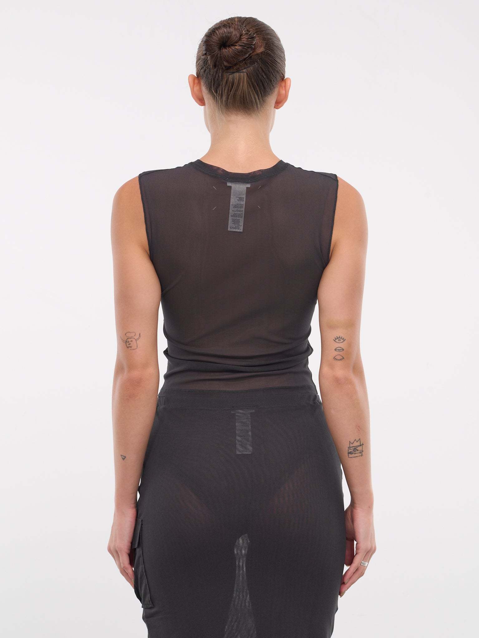 Acne Studios Mesh Work Vest In Black