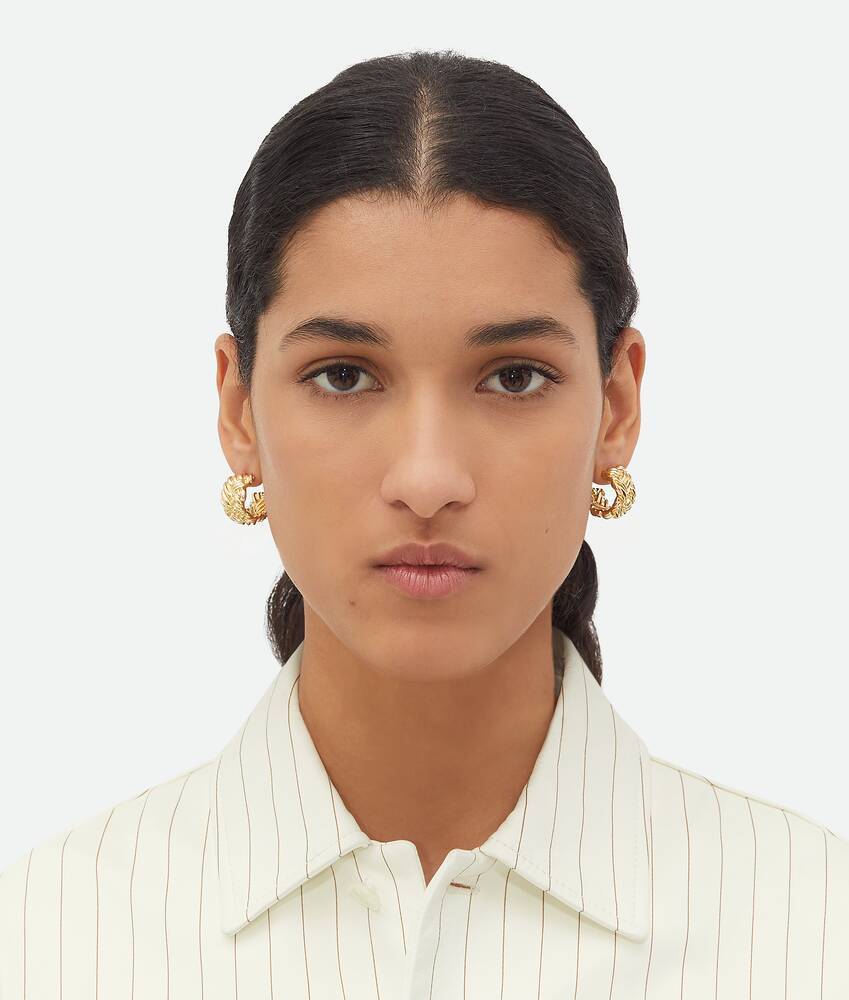 Bottega Veneta Intraccio Large Earrings In Yellow