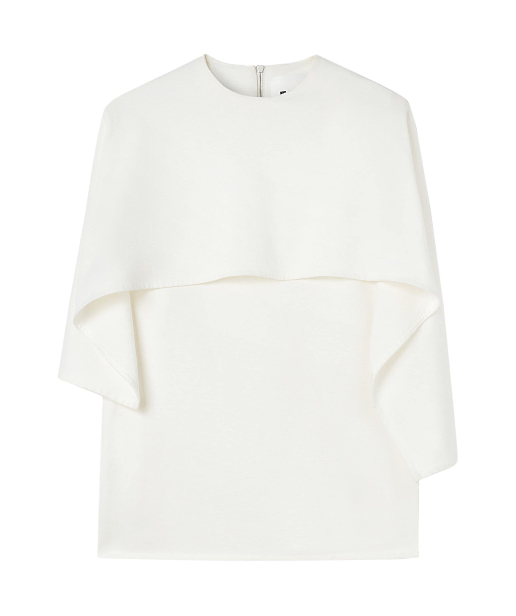 Jil Sander Cotton T-shirt With All-in Cape In White